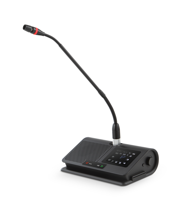 TEKONG COUDUS Kablosuz Konferans Mikrofonu - Başkan Ünitesi - UHF - FSK - 2.8" TFT Ekran - Esnek Boyun Tasarımı