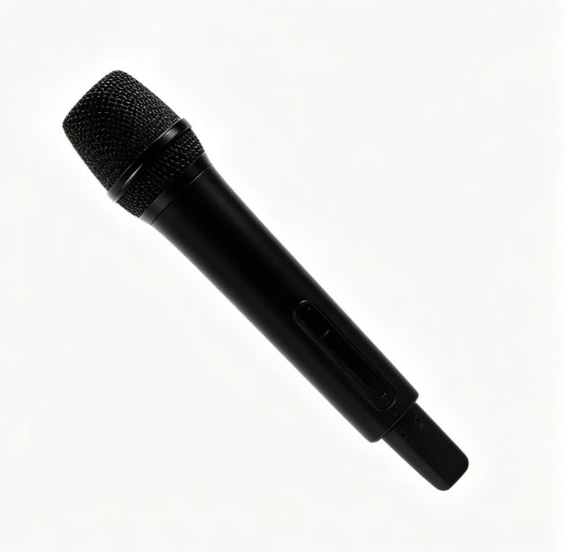 Tekong COUDUS  handheld wireless microphone front view, UHF dynamic cardioid capsule, silent waterproof key design