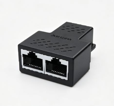 COUDUS Gigabit Sensor Splitter - 1-to-2 - RJ45 Ports - Metal Shielding - Thickened PCB